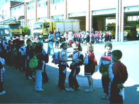 Con los bomberos
