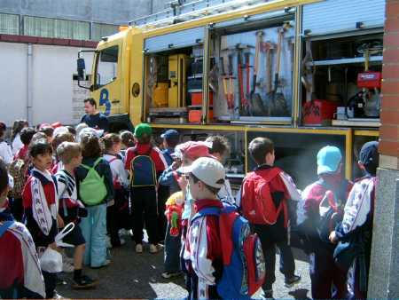 Con los bomberos