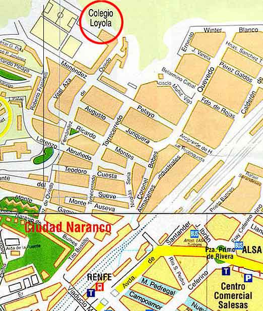 plano detallado de la zona