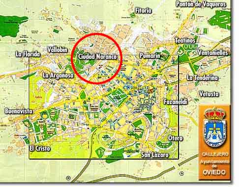 plano de la ciudad de Oviedo