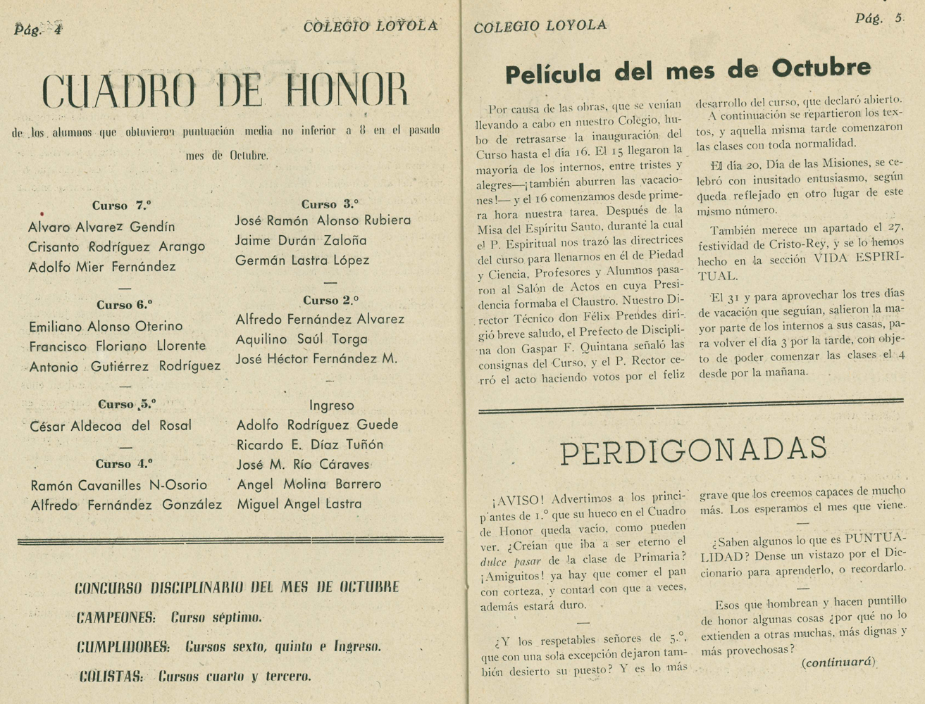 Bolet�n mensual 1946-47