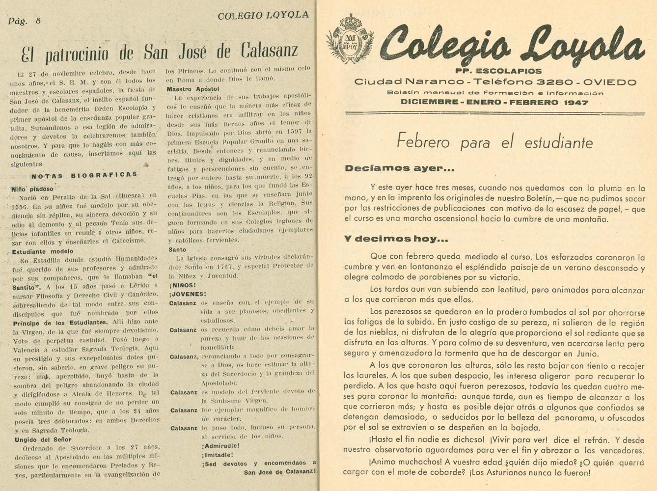 Bolet�n mensual 1946-47