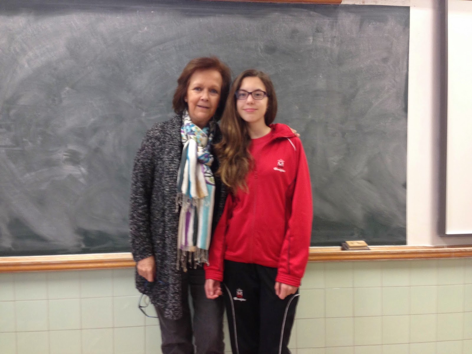 Paula y la profesora Pilar